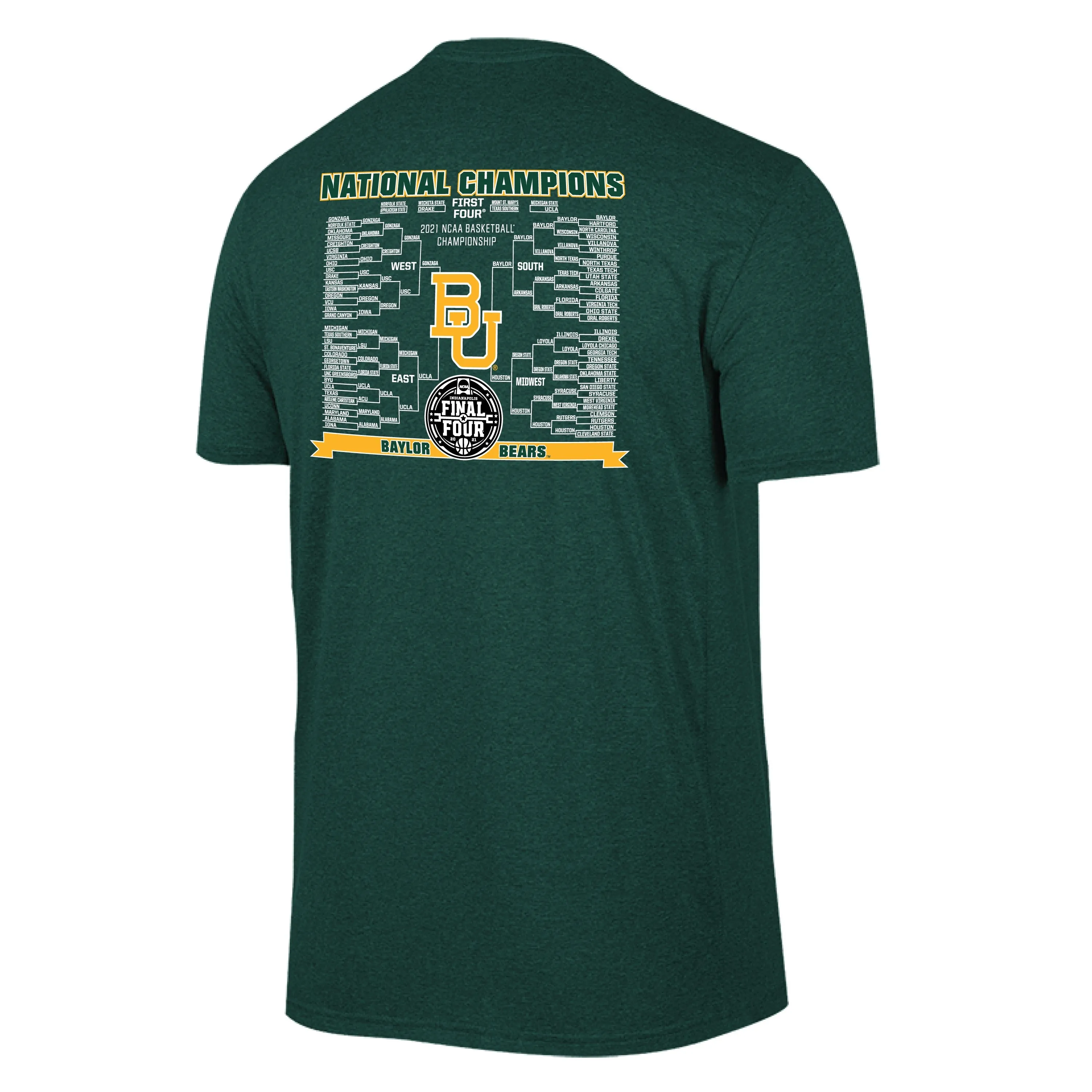 Baylor Bears 2021 NCAA Basketball National Champions Bracket T-Shirt