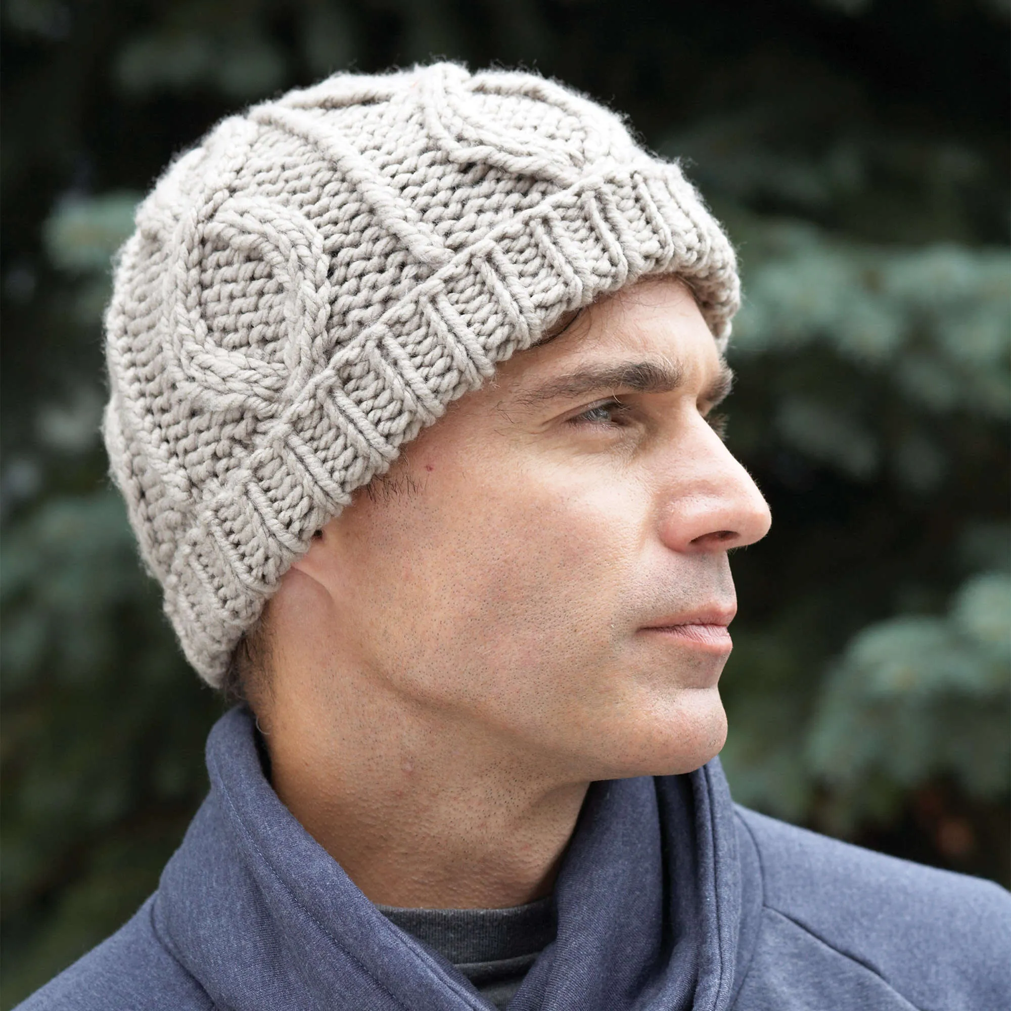 Bernat Knit Cabled Hat