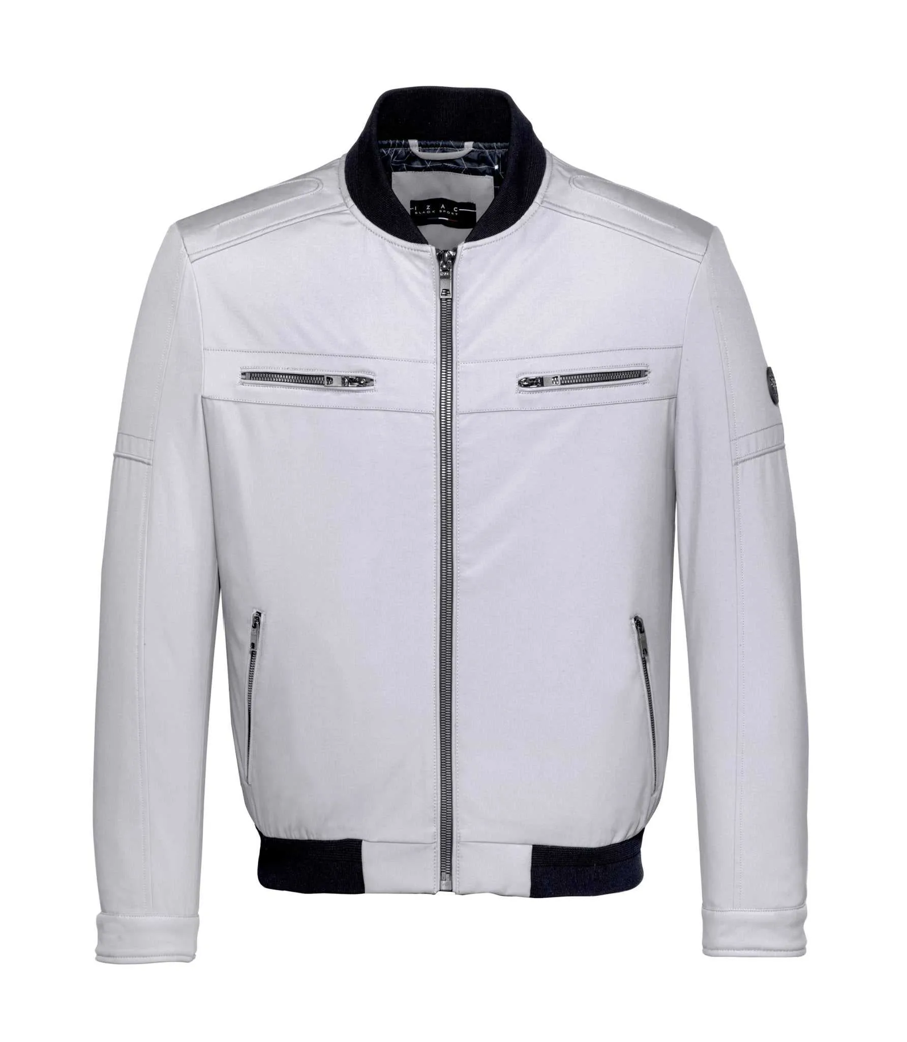 Blouson teddy sport gris clair "Timbre"