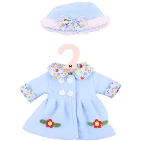 Blue Coat and Hat - for 34cm Doll