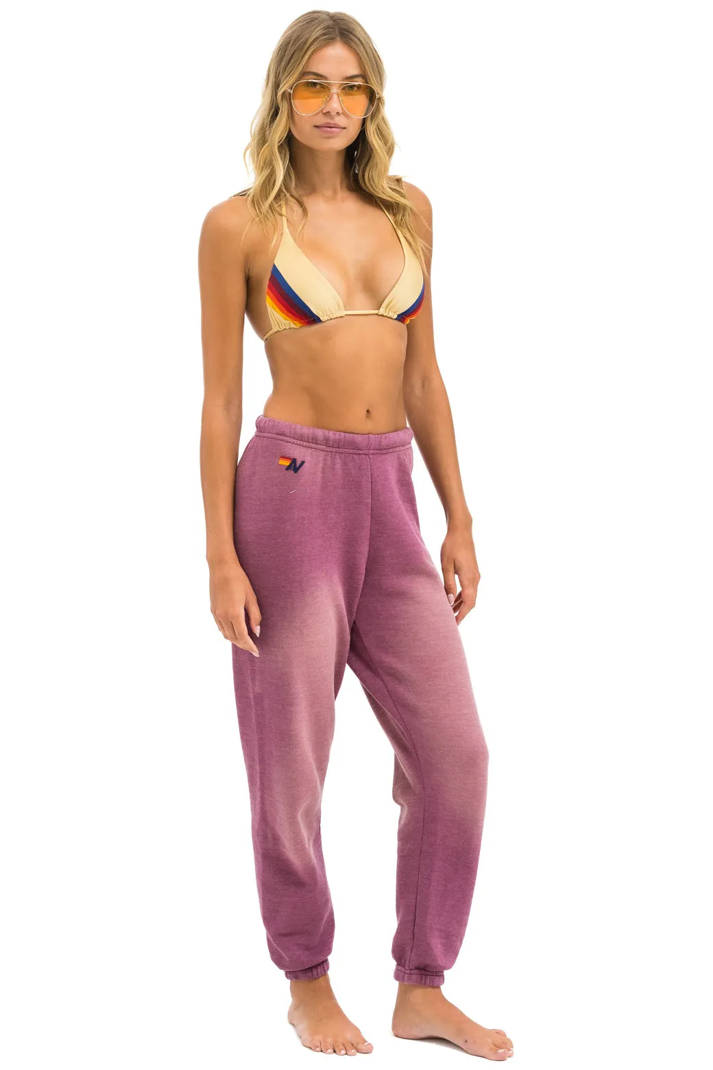 BOLT STITCH SWEATPANTS - FADED BERRY