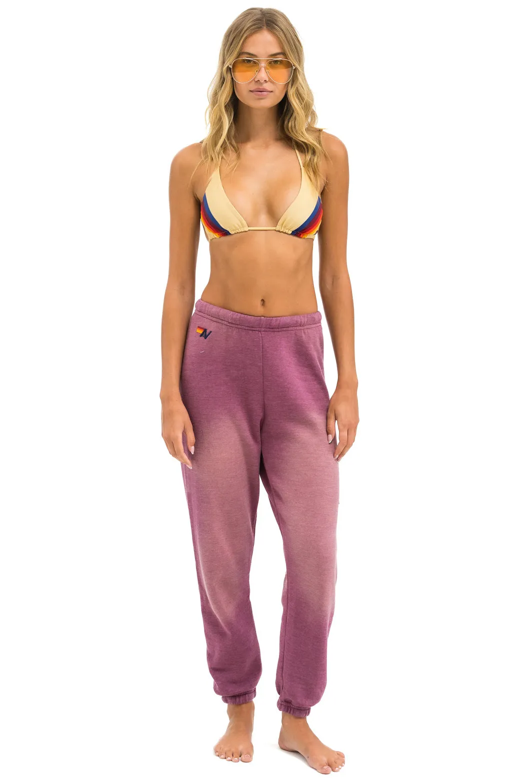 BOLT STITCH SWEATPANTS - FADED BERRY