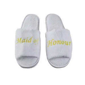 Bridal Slippers Wedding White Bright Yellow Gold - Maid Of Honour