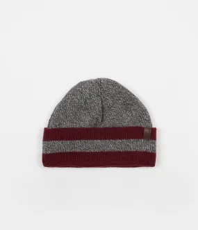 Brixton Valdez Beanie - Heather Grey / Burgundy