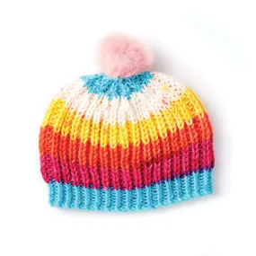 Caron Shaker Rib Knit Hat