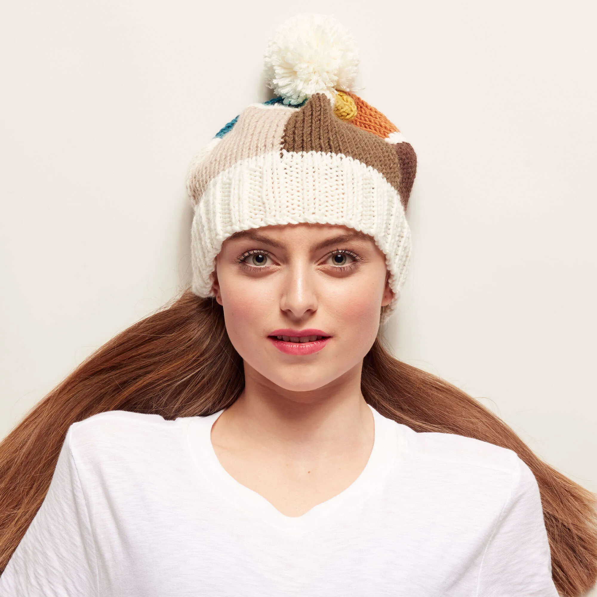 Caron X Pantone Color Chip Knit Hat