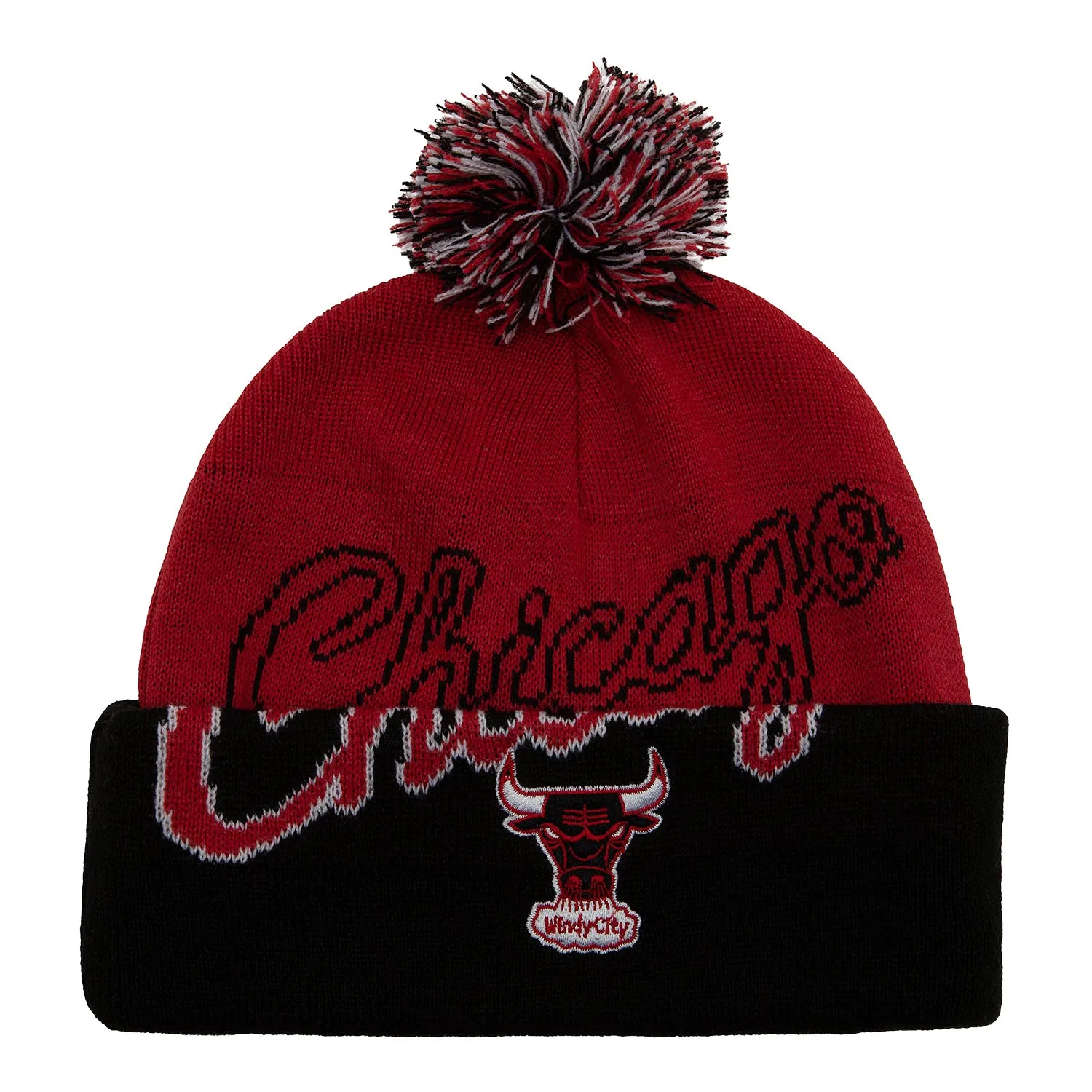 Chicago Bulls Mitchell & Ness Double Take Knit Hat