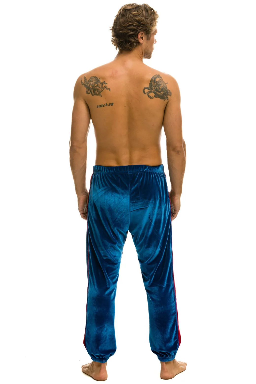 CLASSIC VELVET SWEATPANTS - VINTAGE BLUE