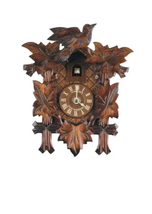 Classic Wood Carved Bird 9" Quartz Basic German Cuckoo Clock