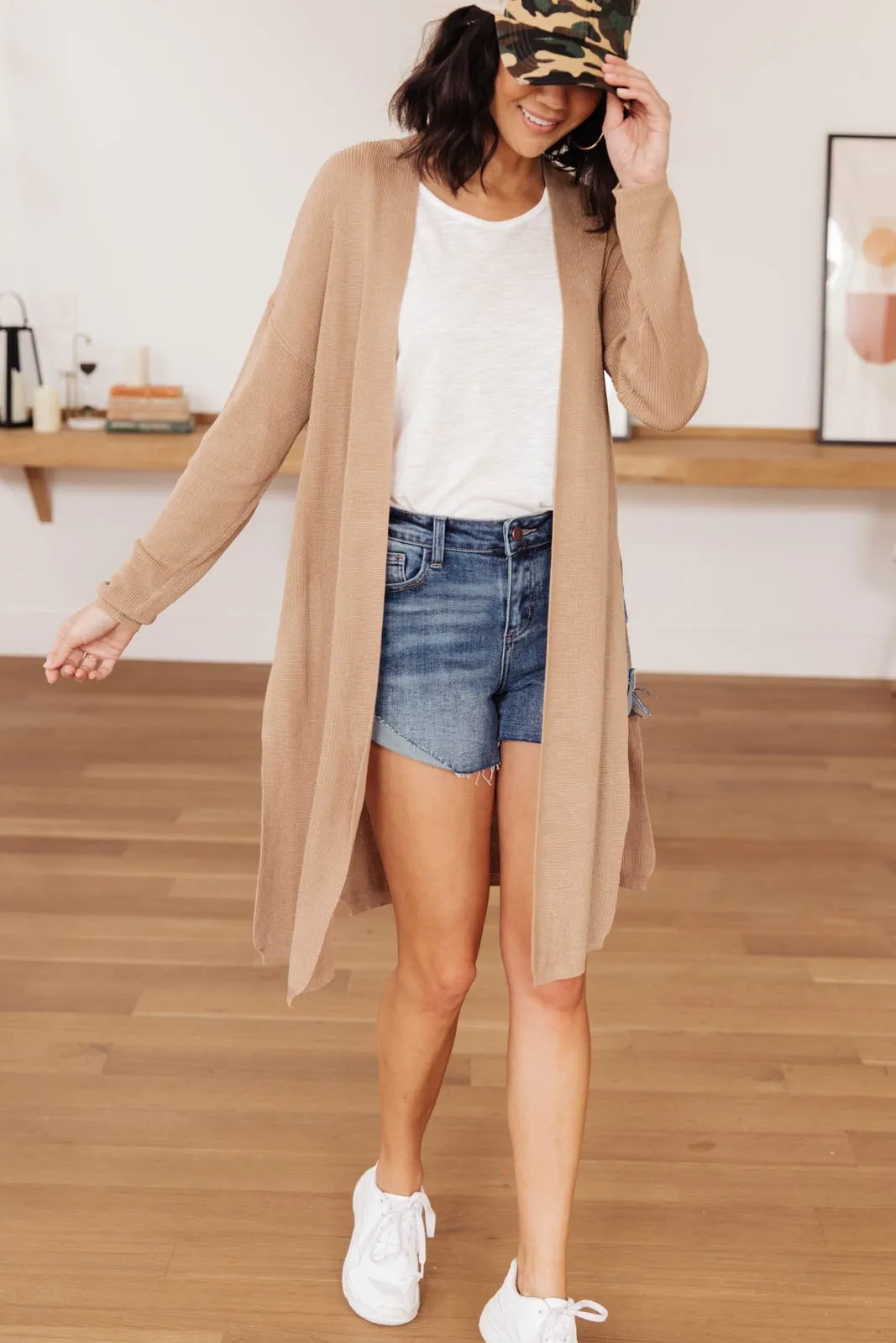 Coastal Town Cardigan in Khaki