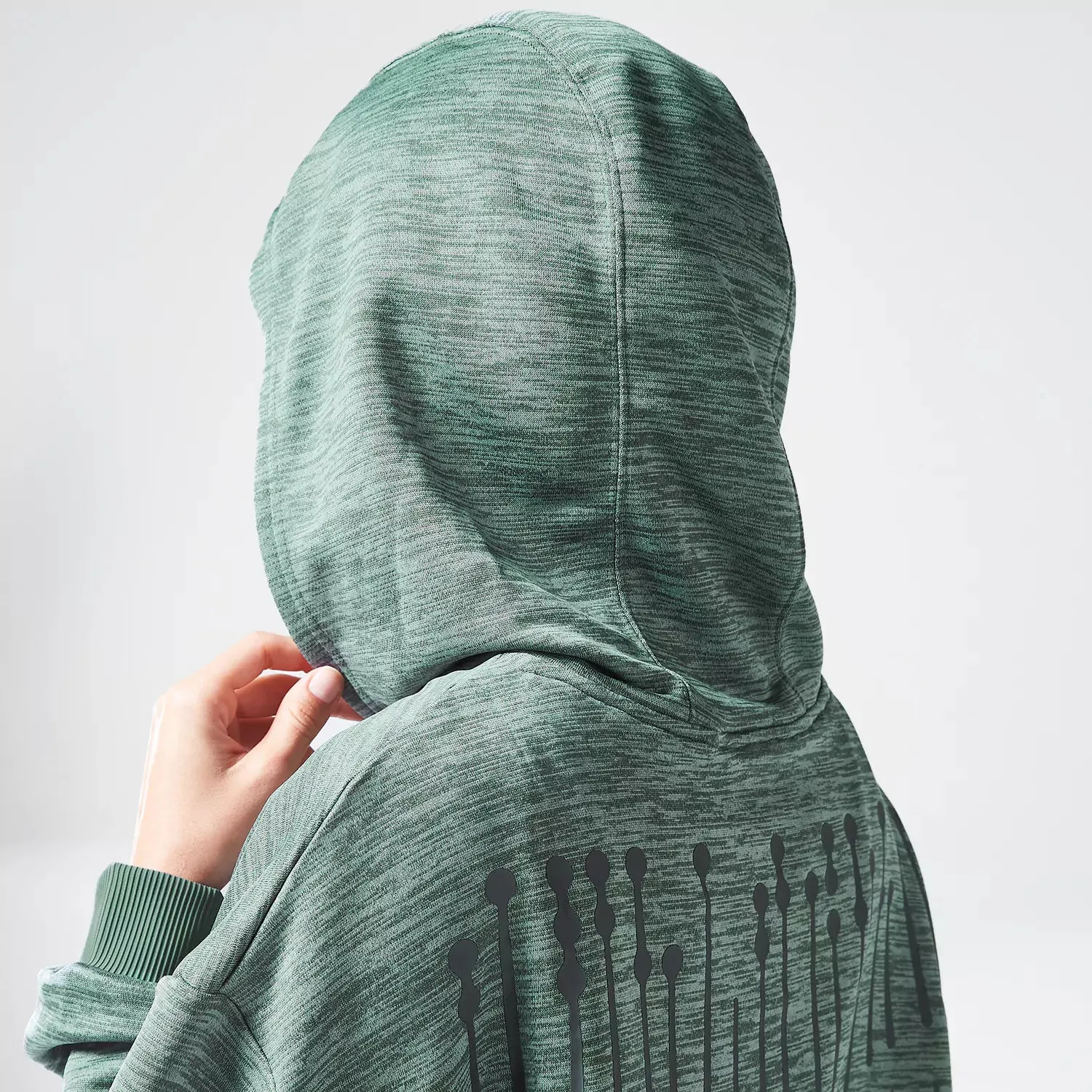 Code Oversized Drip Hoodie - Dark Forest Marl