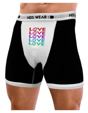 Colorful Love Kisses Mens Boxer Brief Underwear