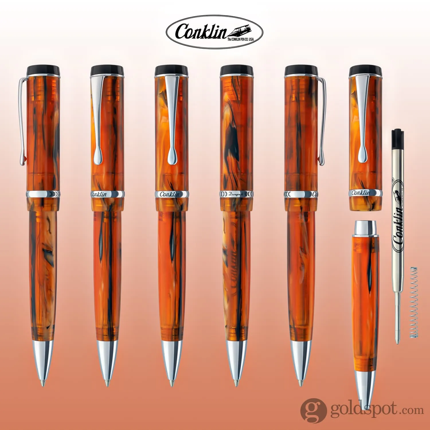 Conklin Duragraph Ballpoint Pen in Amber