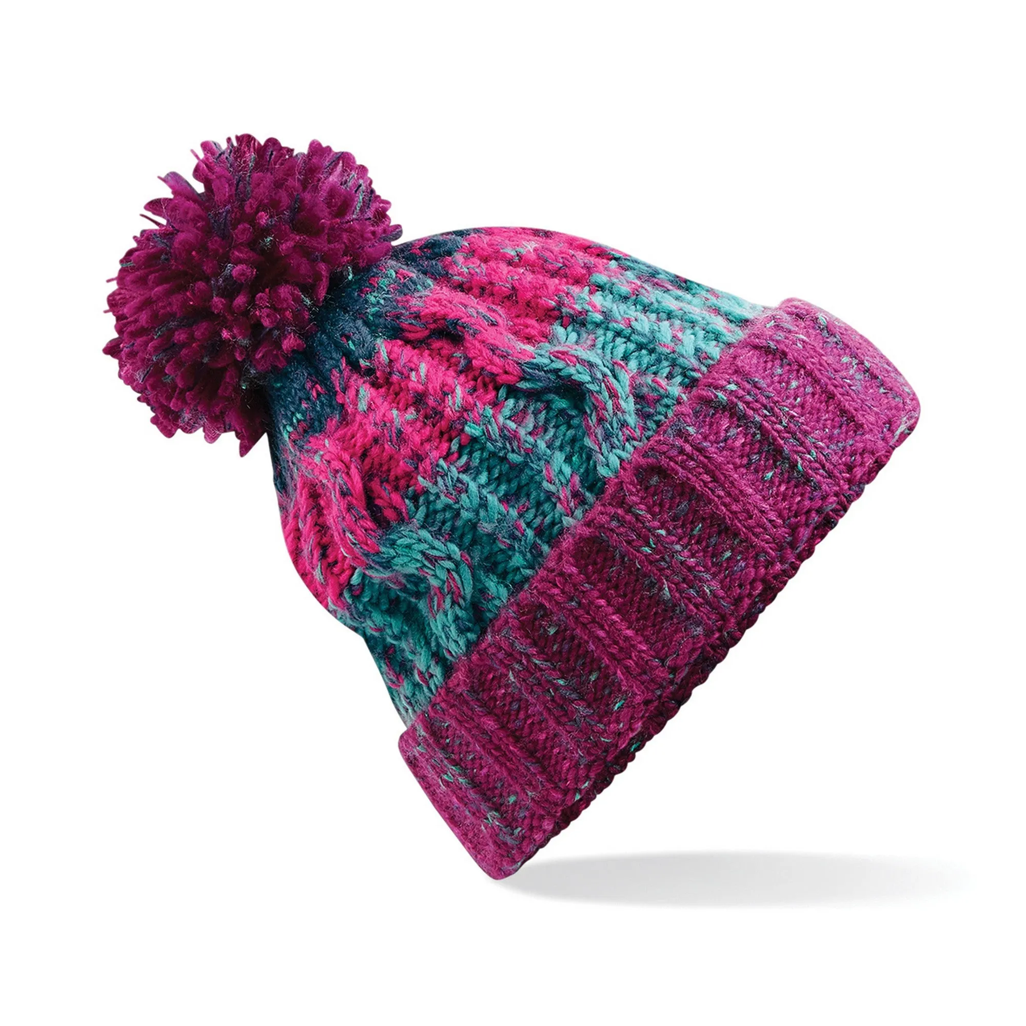 Corkscrew beanie Pom Pom woolly hat unisex