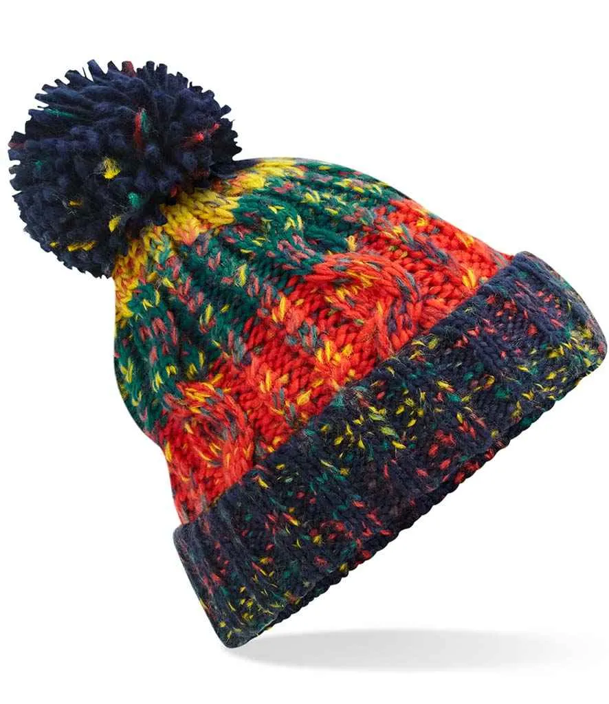 Corkscrew beanie Pom Pom woolly hat unisex