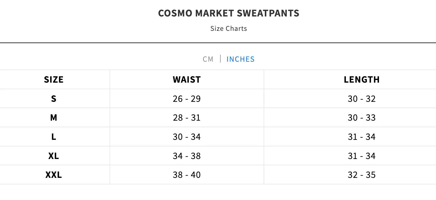 COSMO MARKET SWEATPANTS (Black)