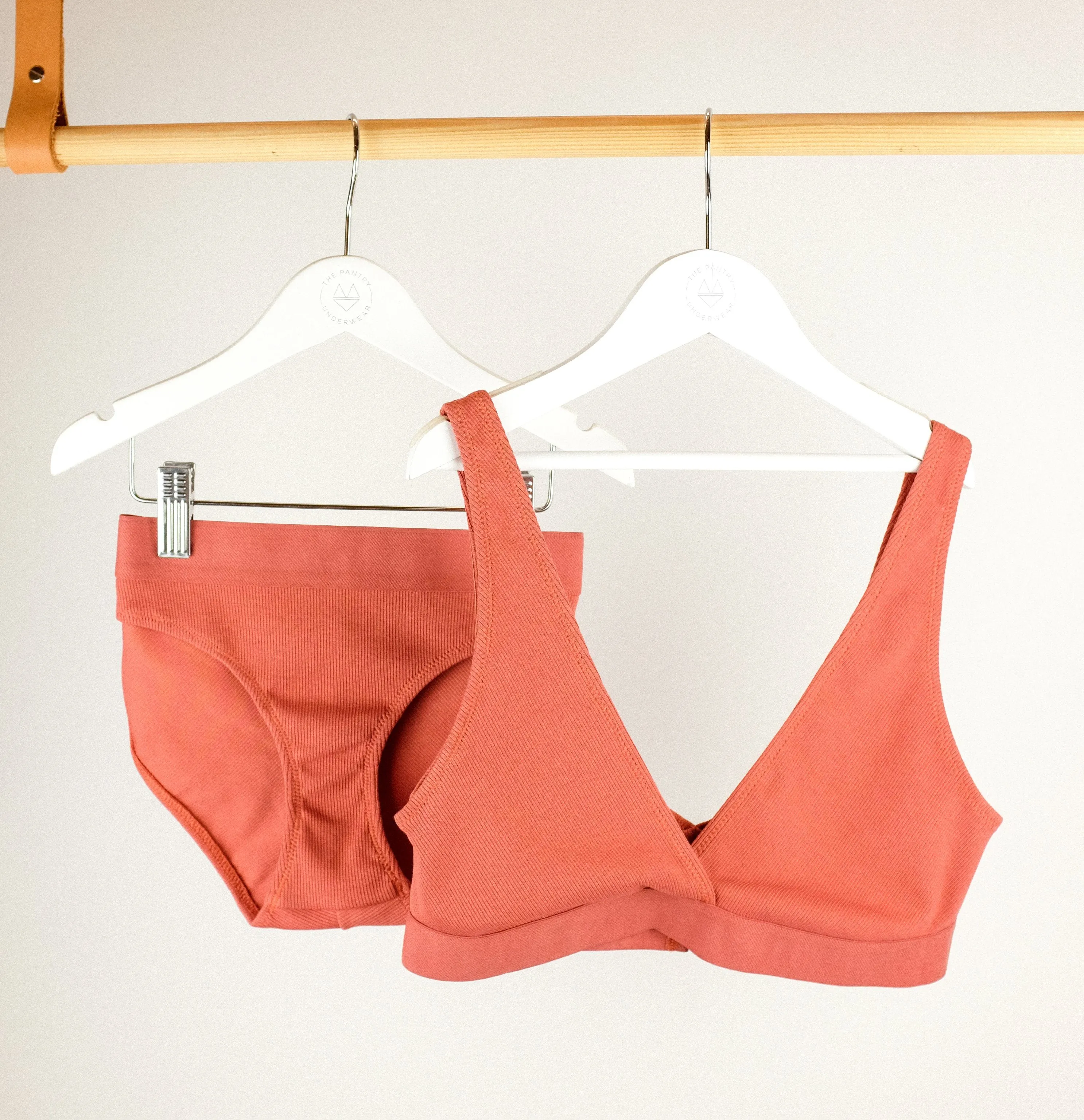 Cotton rib bikini brief [Terracotta]