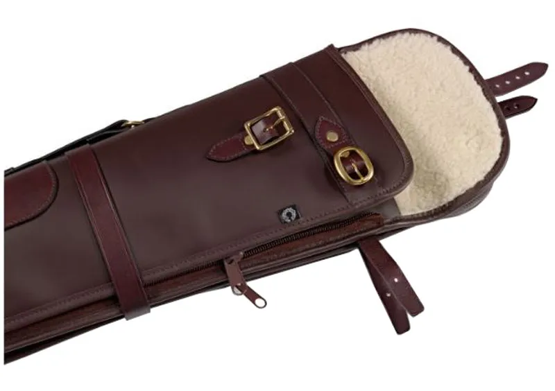 Croots- Byland Leather Double Shotgun Slip with Flap & Zip