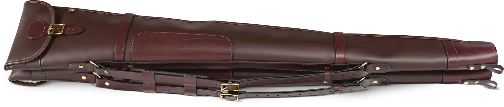 Croots- Byland Leather Double Shotgun Slip with Flap & Zip