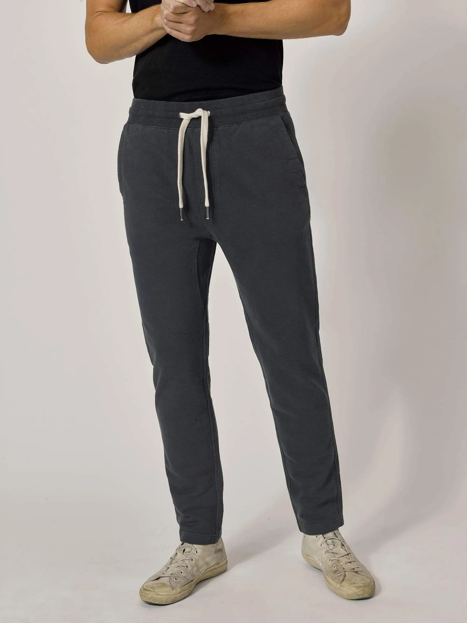 Dark Navy Venice Wash Brushed Loopback Trouser