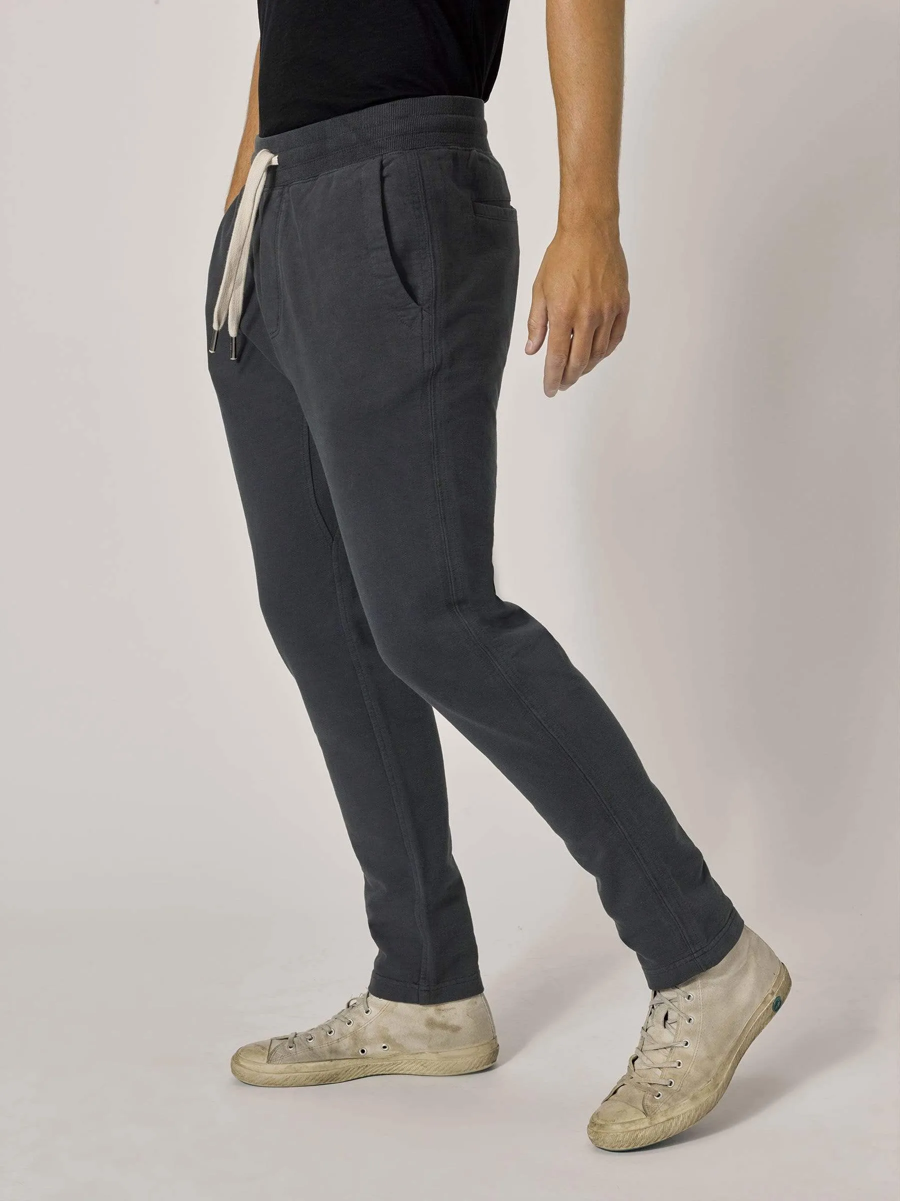 Dark Navy Venice Wash Brushed Loopback Trouser