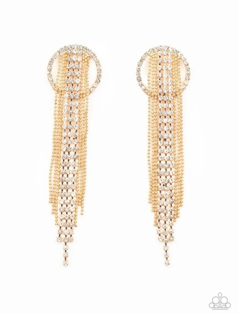 Dazzle by Default - Gold - Post Earrings - Paparazzi Accessories