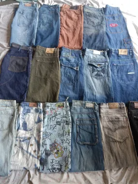 Denim hip hop pants 17 pieces