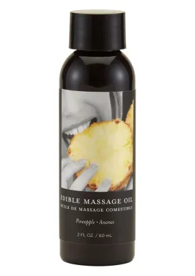 Earthly Body Hemp Seed Edible Massage Oil Pineapple