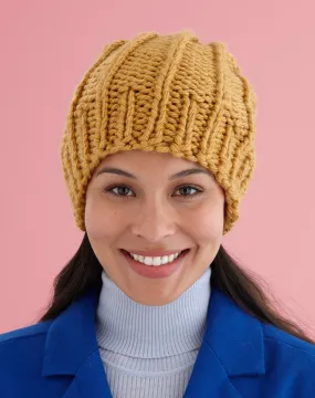 Easy Rib Knit Hat Pattern