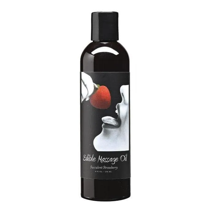 Edible Spa Quality Flavored Skin Nourishing Massage & Body Oil Strawberry