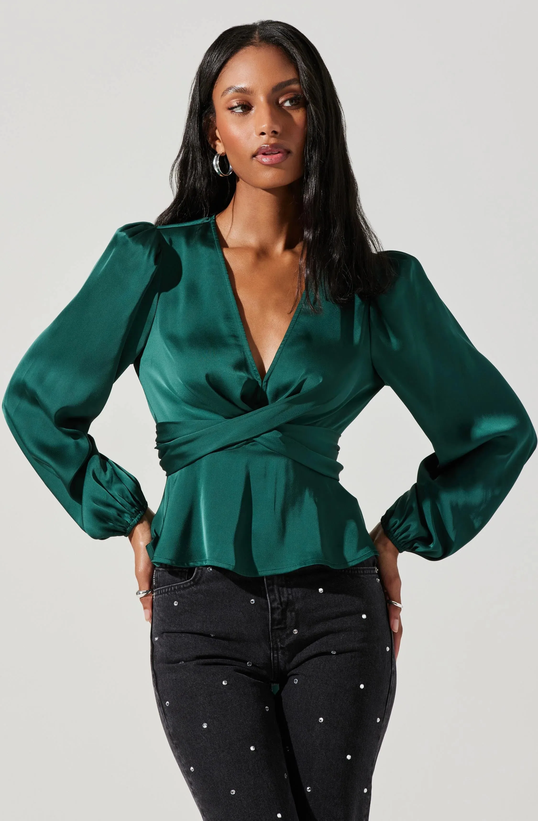 Eliana Top Forest Green