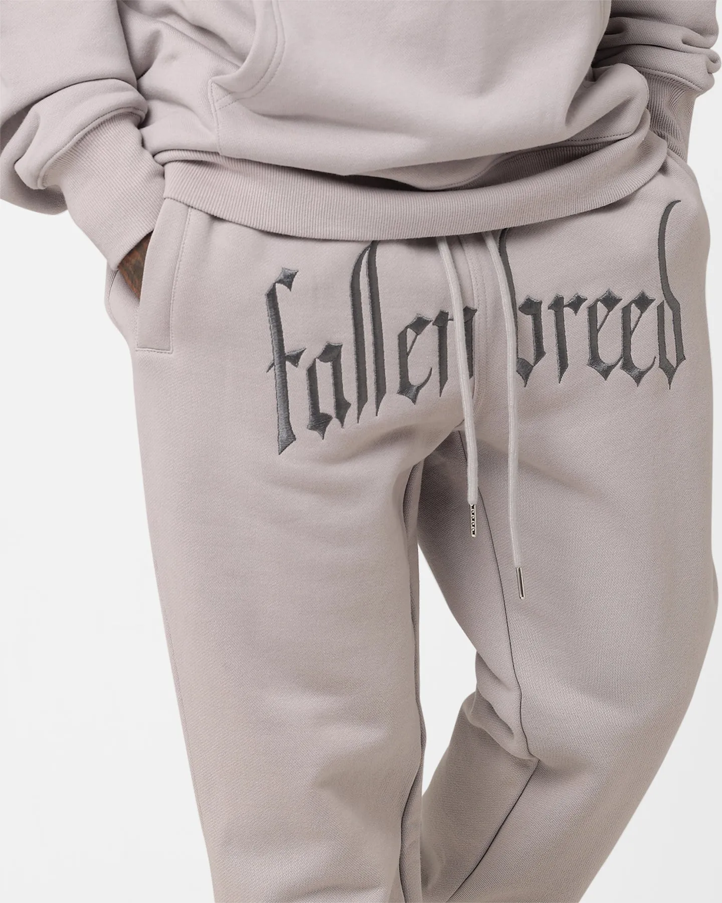 Fallen Breed Logo Sweatpants Light Grey