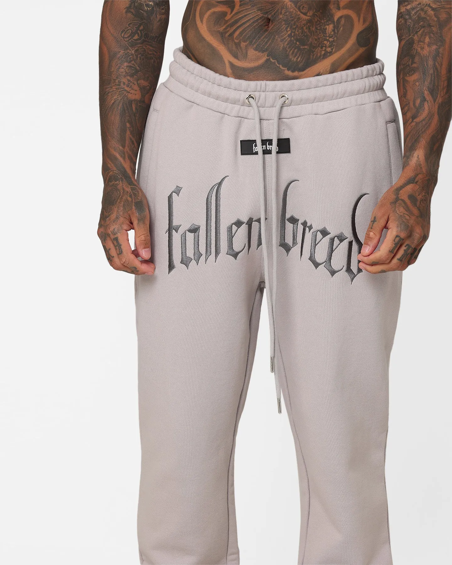 Fallen Breed Logo Sweatpants Light Grey