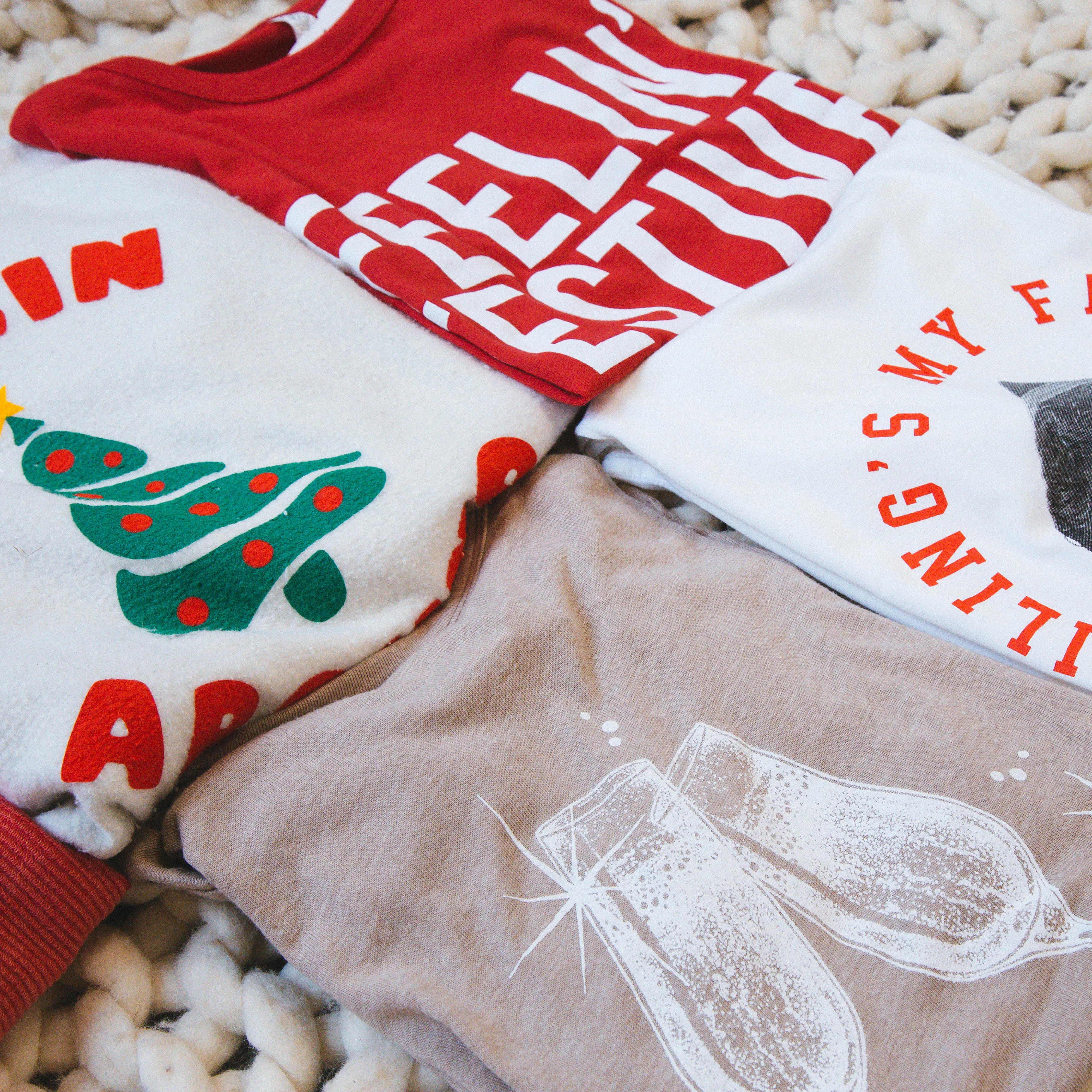 Feelin' Festive Graphic Tee, Red