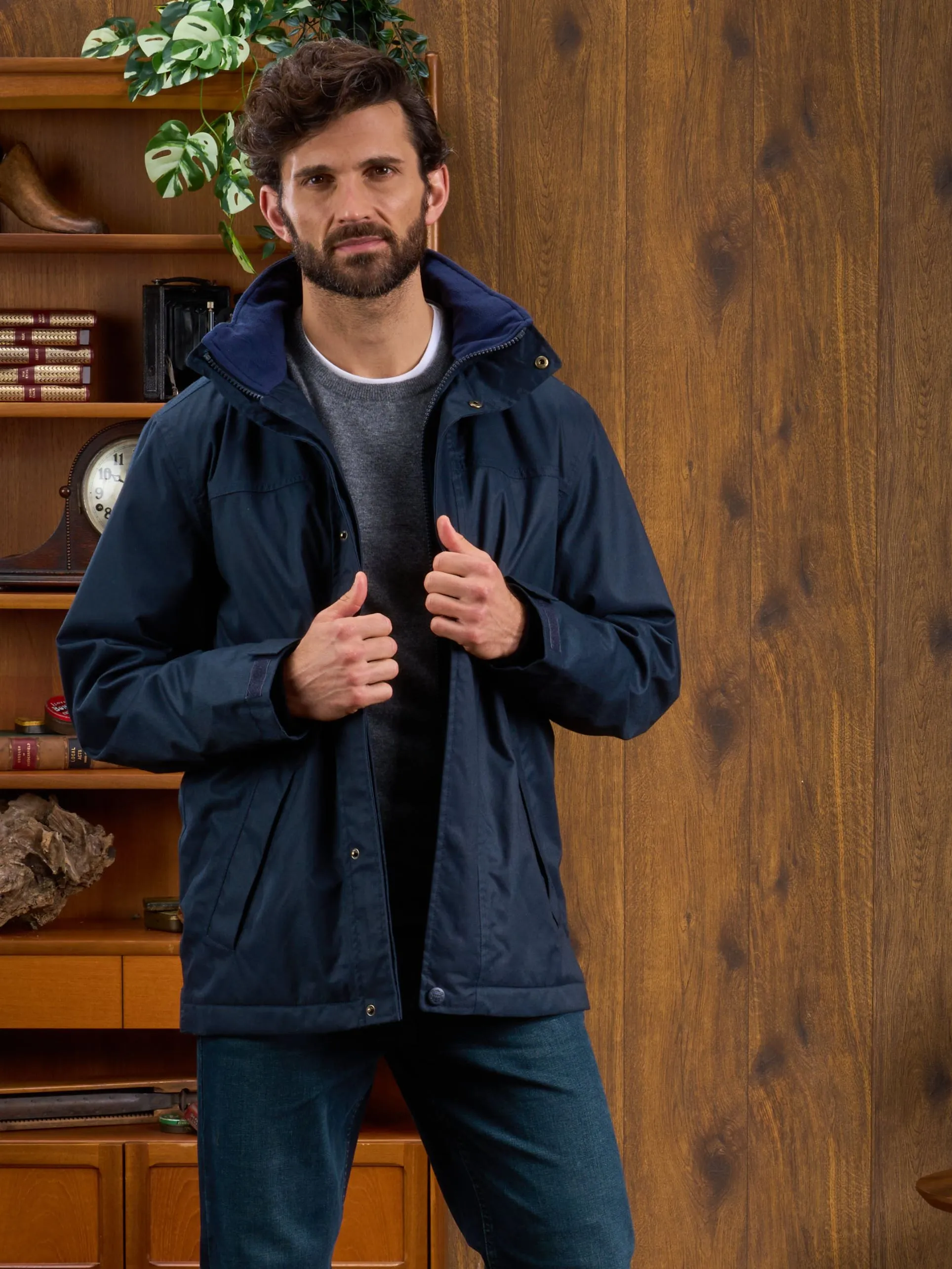 Fernley Men's Waterproof Weekend Coat In Navy