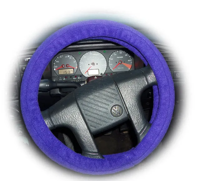 Gorgeous dark Purple fleece car steering wheel cover