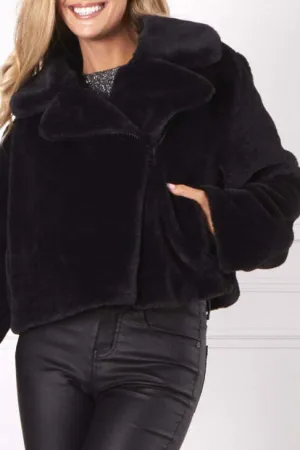 Heidi Jacket Deluxe Faux Fur - Black