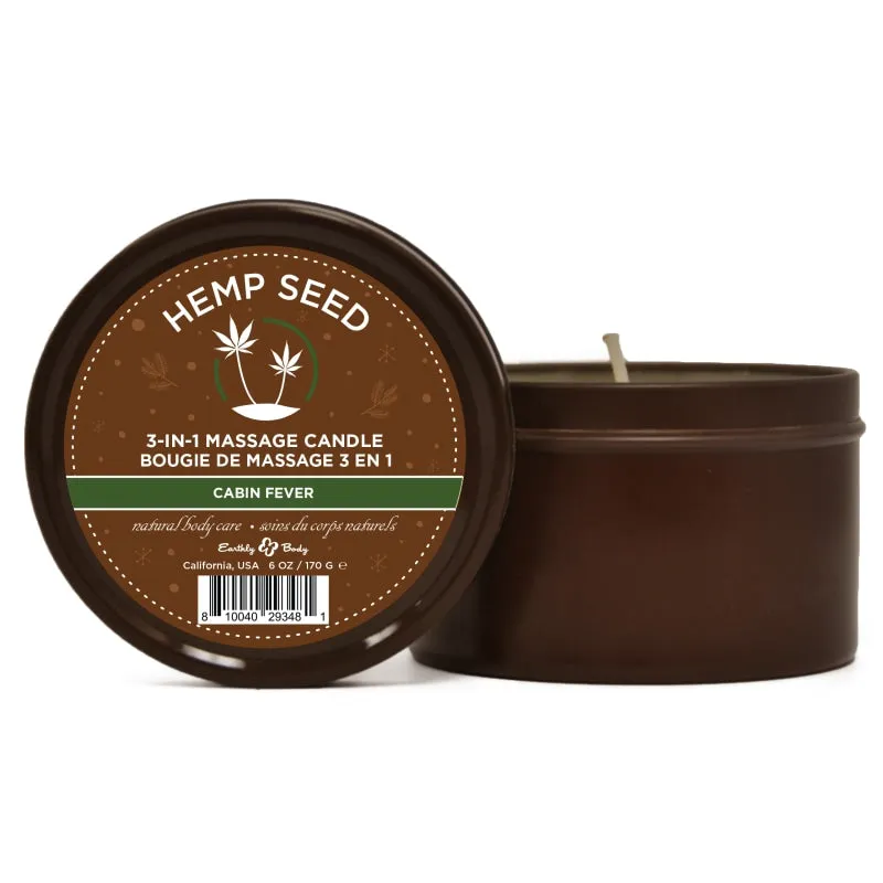 Hemp Seed 3-in-1 Massage Candle Cabin Fever 6oz/  170 G