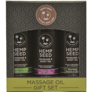 Hemp Seed Massage Oil Gift Set - 3 Pack - 2 Fl. Oz. Bottles