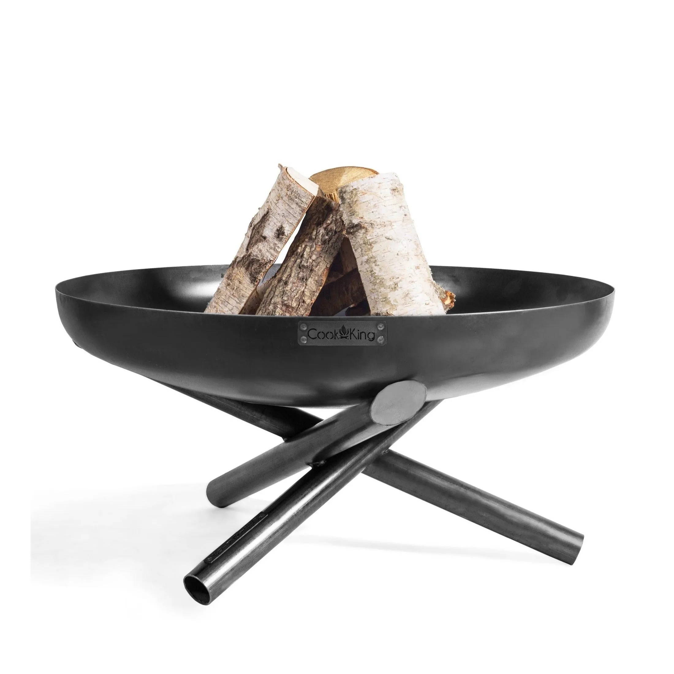 Indiana Round Fire Bowl Pit 70cm - Cook King Garden and Outdoor Patio Entertaining Portable Metal Round Fire Bowl