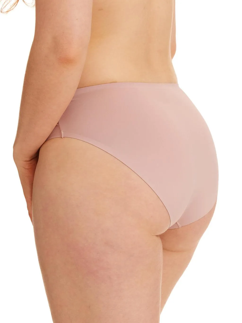 Kayser Recycled Microfibre & Recycled Lace High Cut Brief - Blush