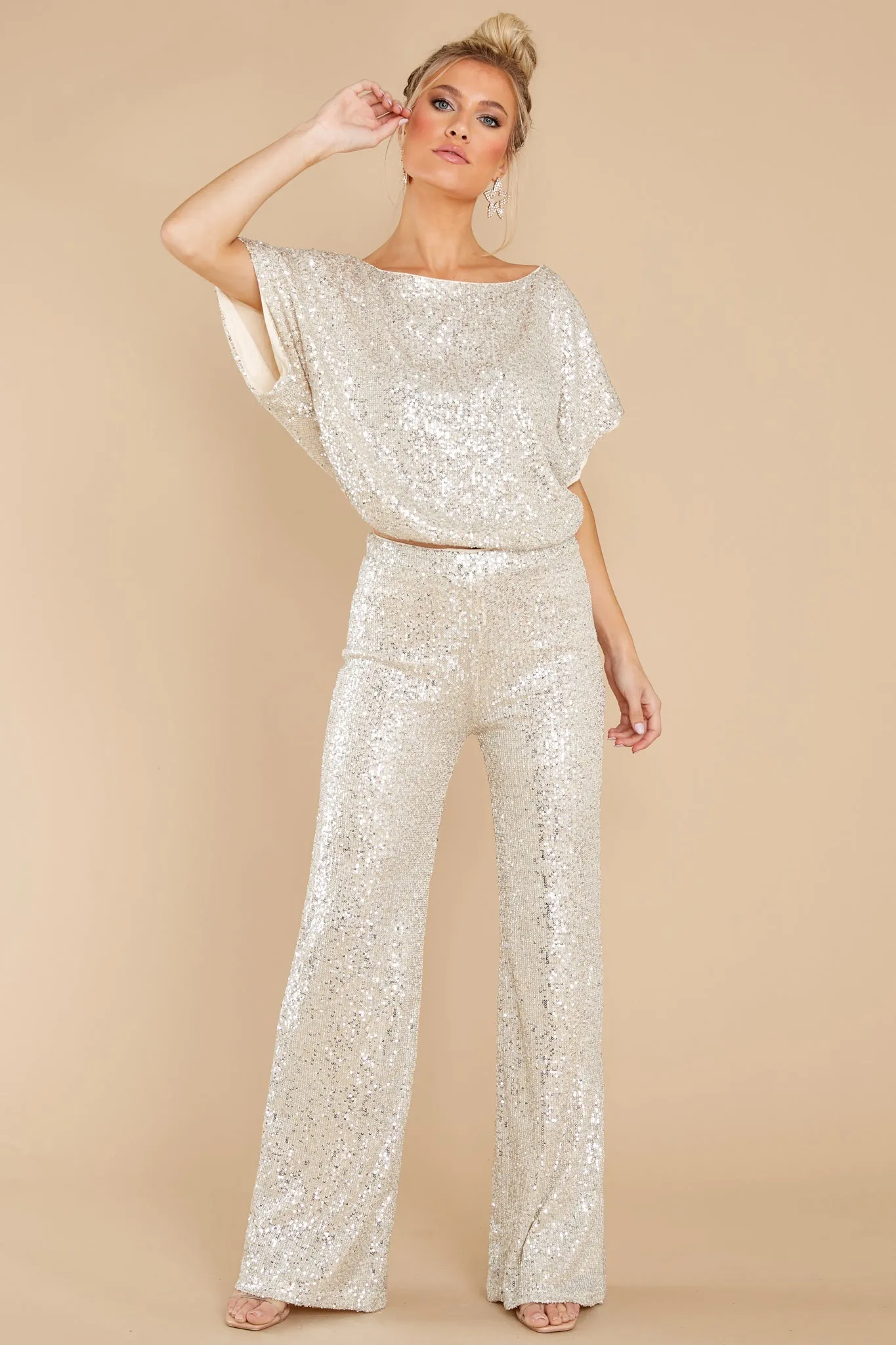 Light Me Up Silver Sequin Top