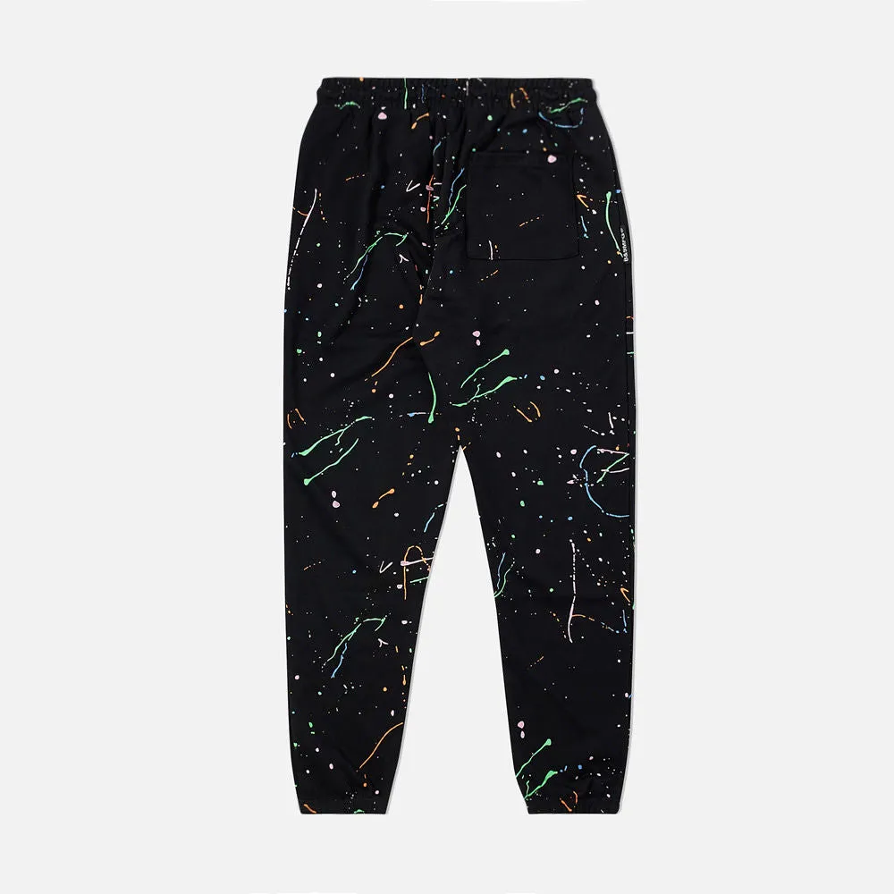 Lost Splattered Sweatpants Black