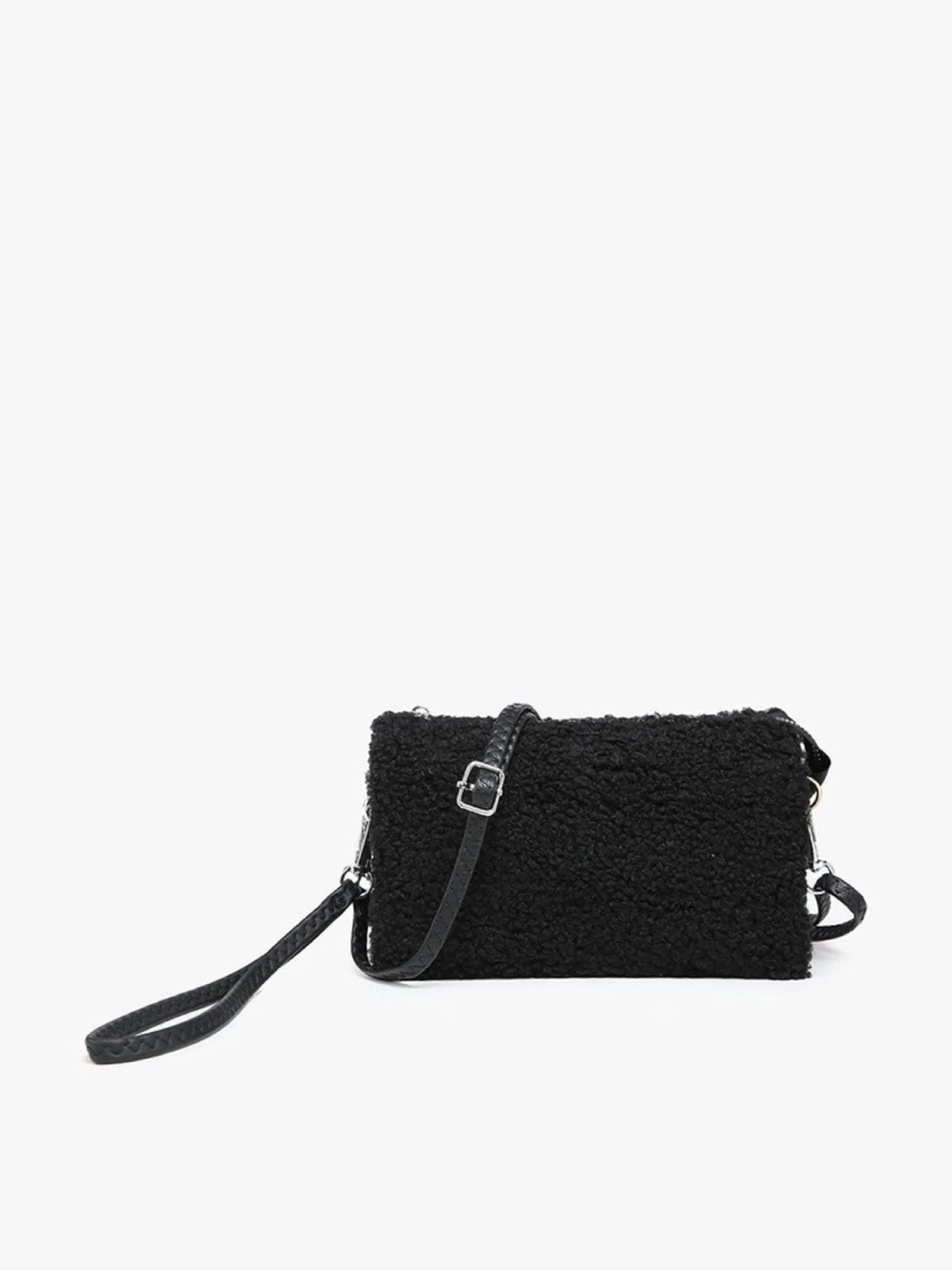 M013SHP Riley Sherpa 3 Compartment Crossbody/Wristlet