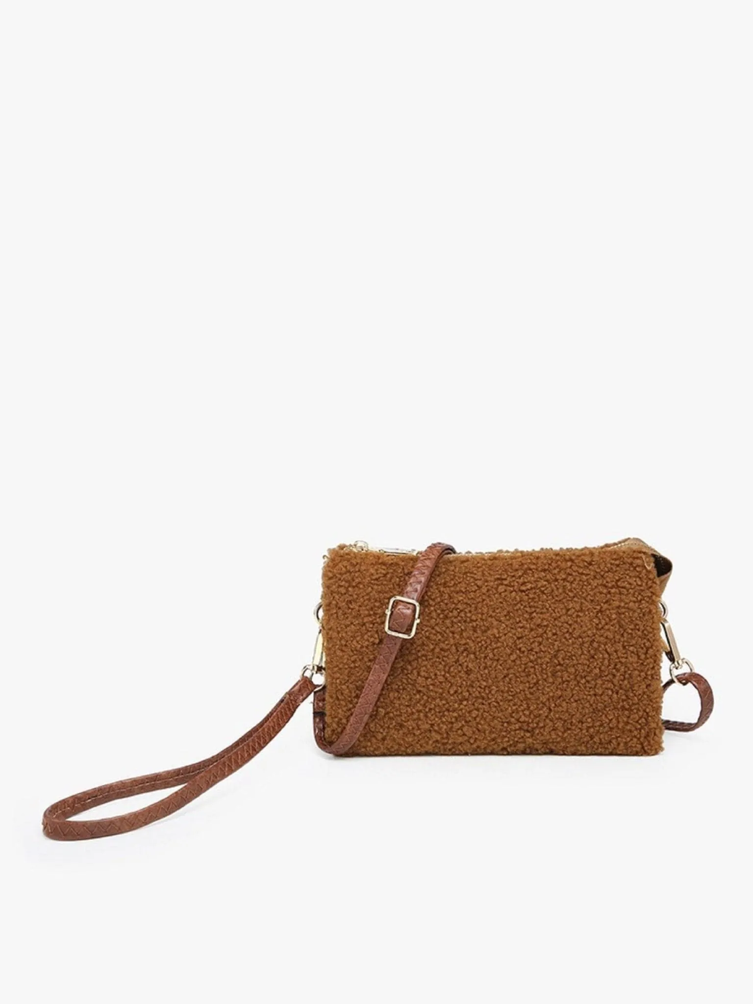 M013SHP Riley Sherpa 3 Compartment Crossbody/Wristlet