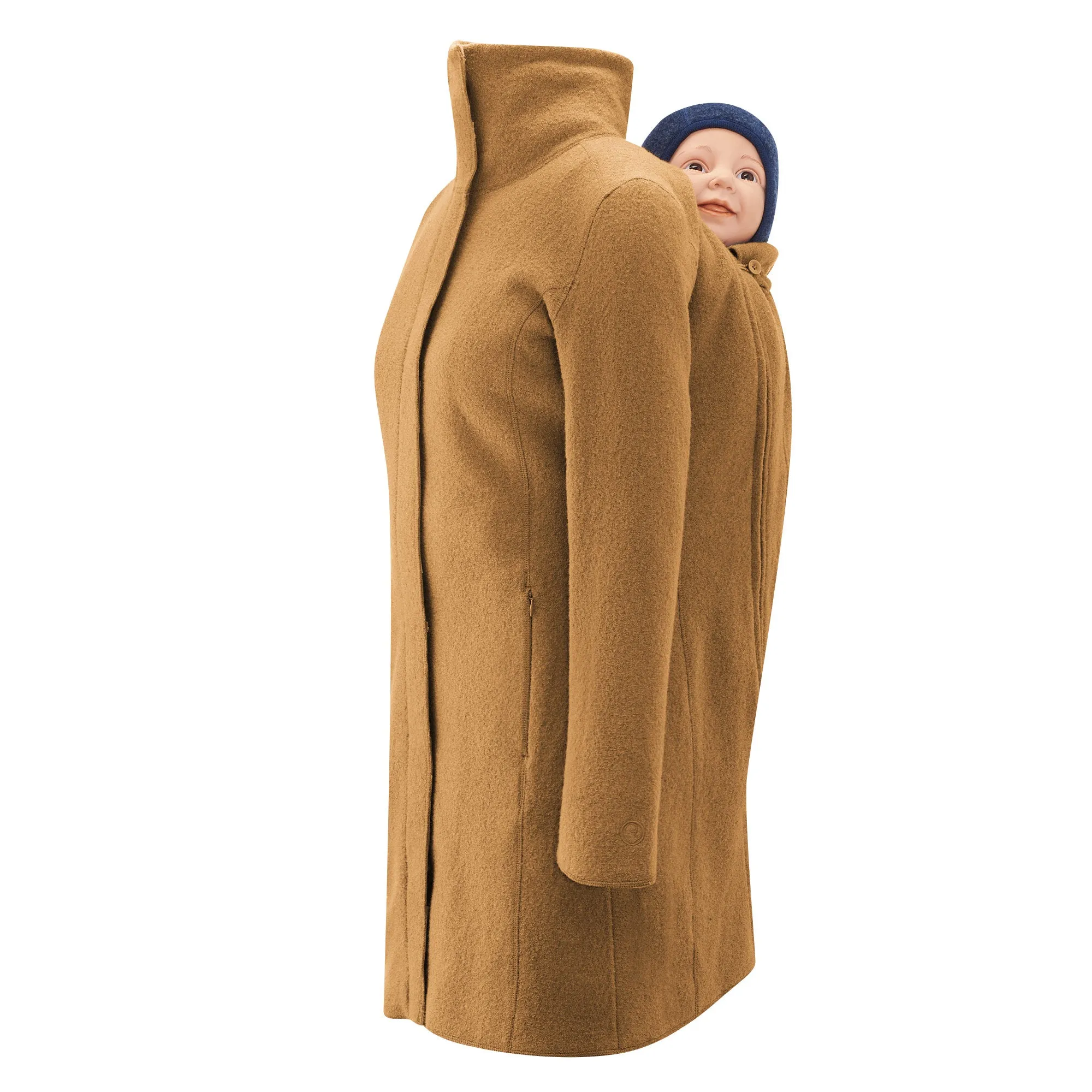 Mamalila  Maternity   Babywearing Wool Coat Oslo Camel