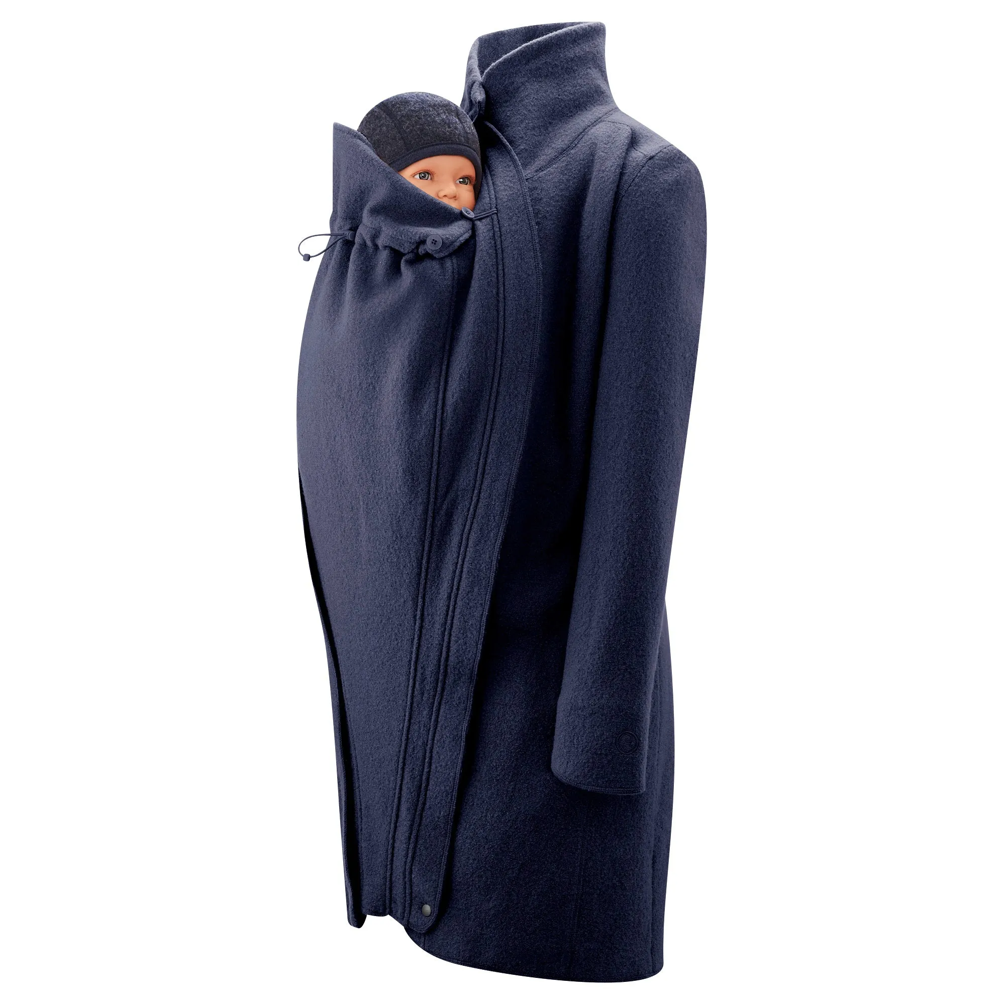 Mamalila  Maternity   Babywearing Wool Coat Oslo Navy Blue