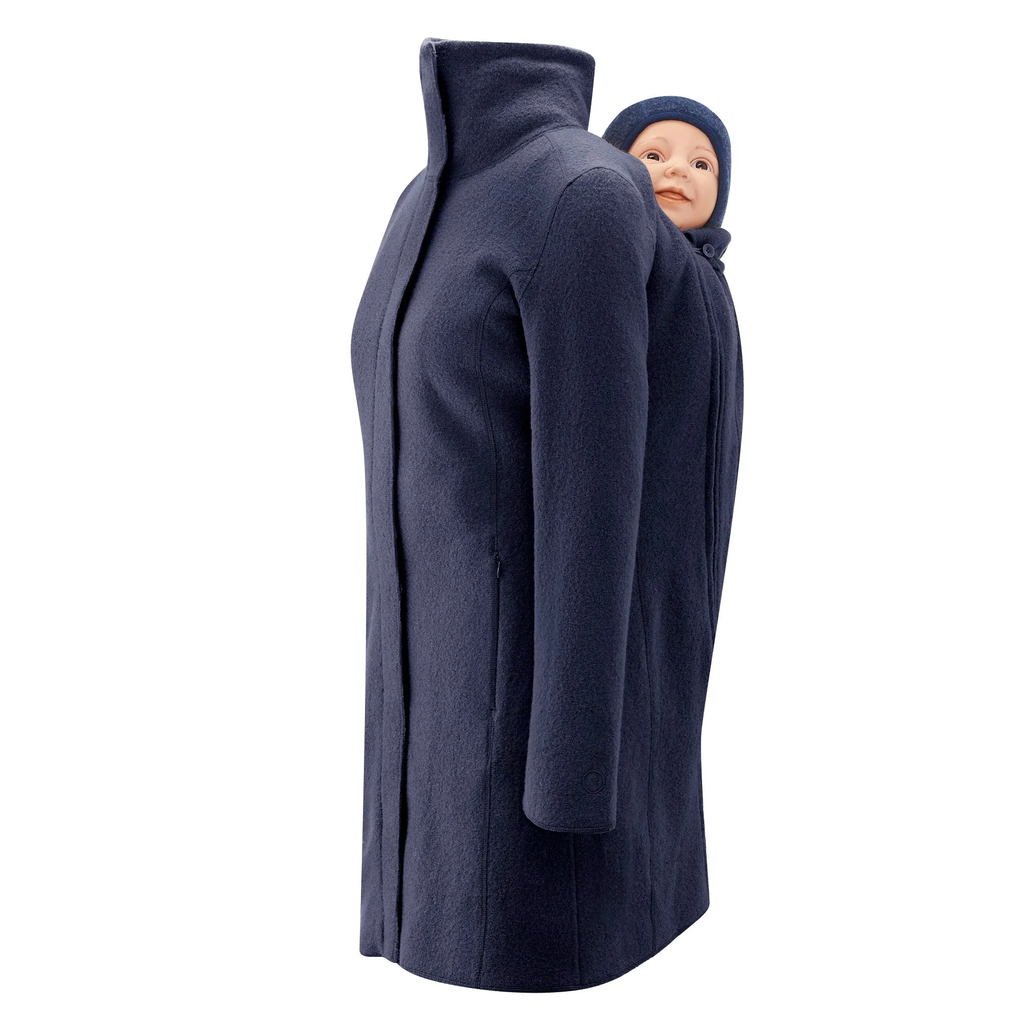 Mamalila  Maternity   Babywearing Wool Coat Oslo Navy Blue