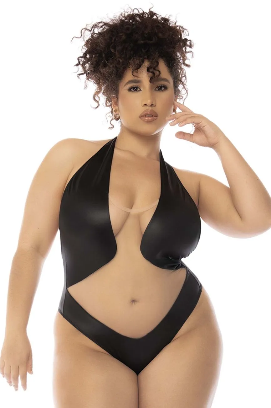 Mapale 2745X Curvy Size Romy Bodysuit Plus Color Nude-Black