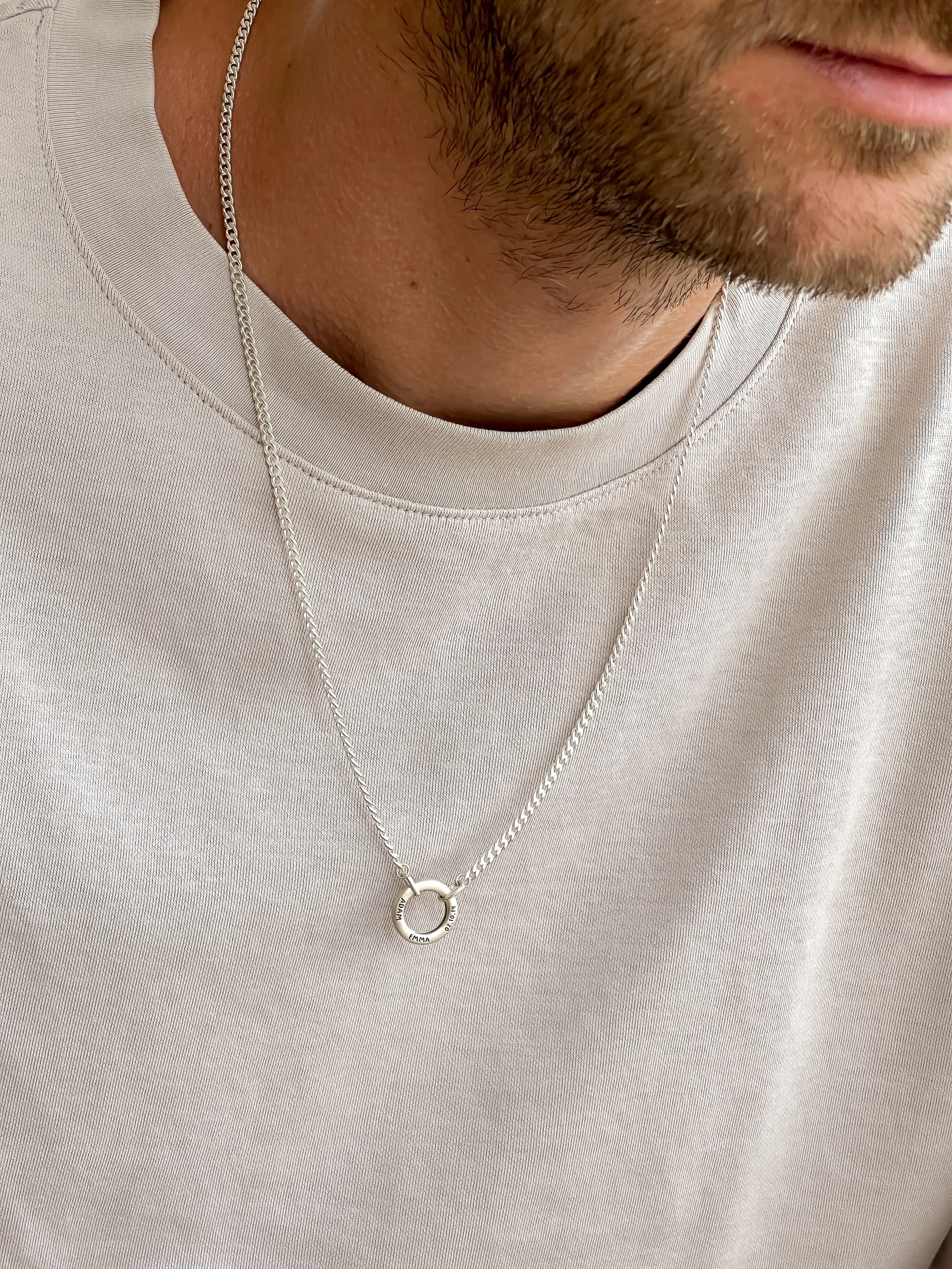 Men's Family Circle Necklace - 18K Gold Vermeil